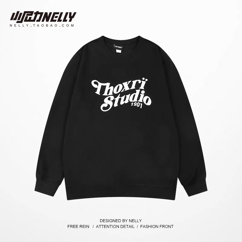 Áo nỉ sweater Nelly lót lông phong cách unisex mẫu mới nhất 08