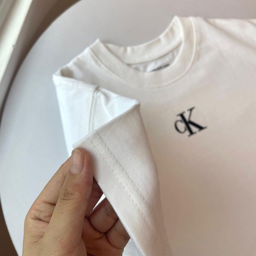 Áo thun CK Mini Logo form rộng tay lỡ unisex cho nam nữ 100% cotton cao cấp - GAHO STORE