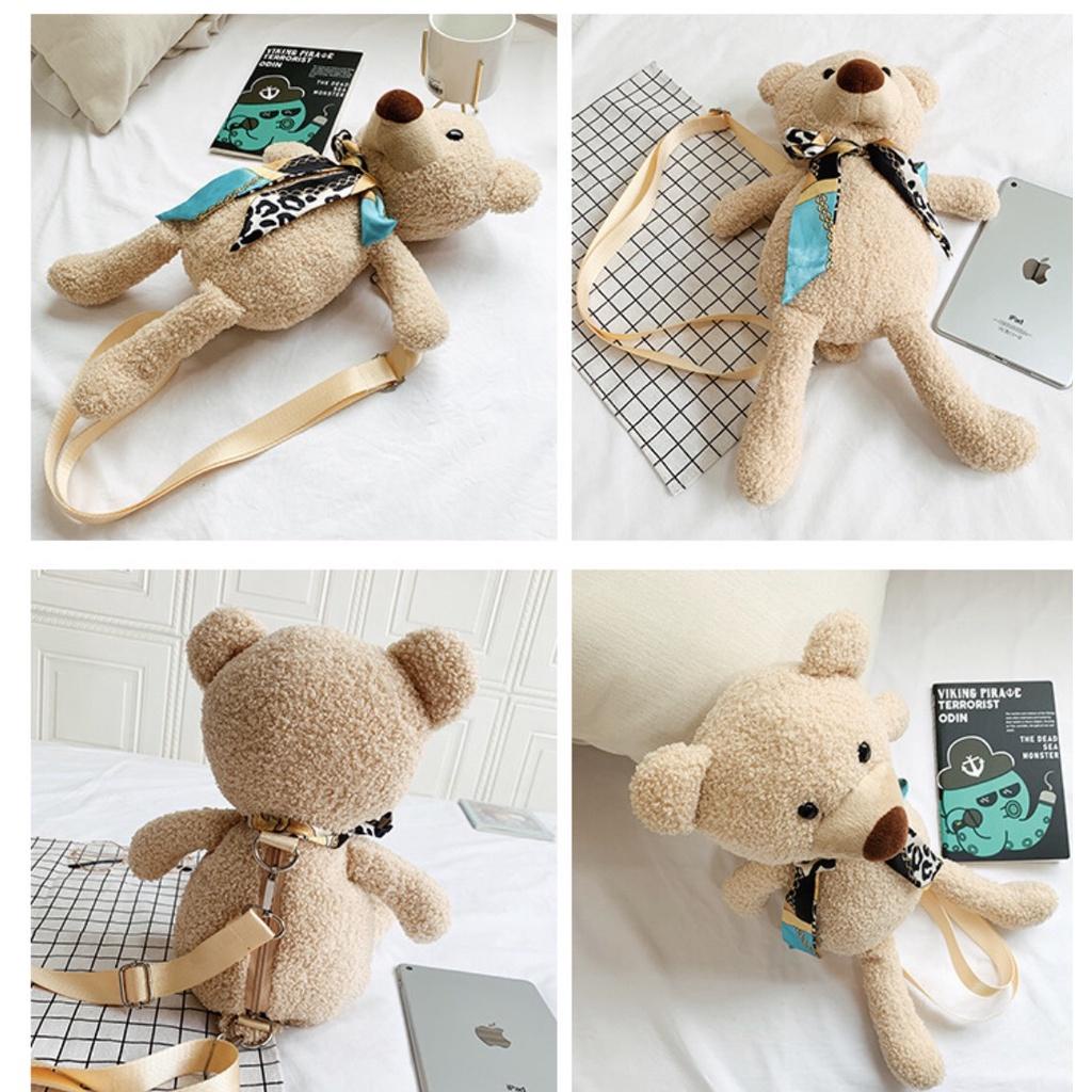 Túi Đeo Chéo Gấu Bông Xinh Xắn Gấu Teddy - Balo Gấu Bông Hình Gấu Dễ Thương