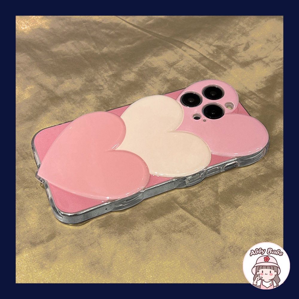 Ốp Điện Thoại TPU Mềm Chống Mồ Hôi Họa Tiết Trái Tim 3D Đơn Giản Cho IPhone 14 Pro Max 11 13 12 11 Pro Max X XS XR