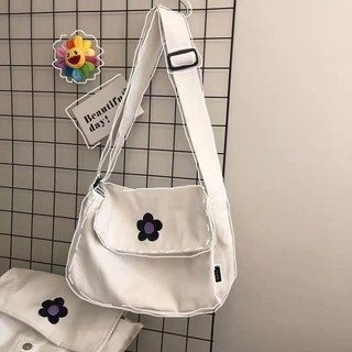 Túi đeo chéo nữ chất vải Canvas dáng Unisex 2 màu đi học, đi chơi M05
