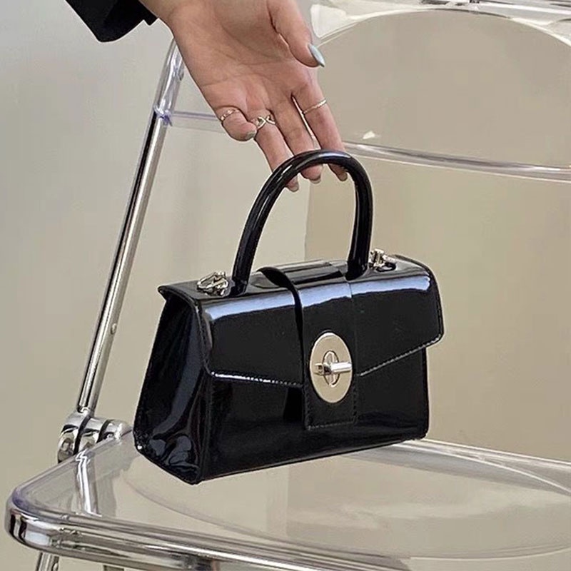 Mischa Túi Đeo Chéo Da PU Hình Vuông Màu Trơn Dễ Phối Đồ Thời Trang Cho Nữ