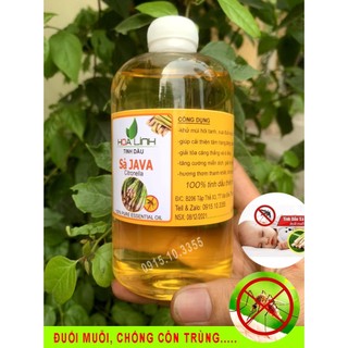 500ML  - Tinh Dầu Sả Java  H.Linh  nguyên chất 100% ( xông phòng ,đuổi muỗi, côn trùng) - CHAI TRONG