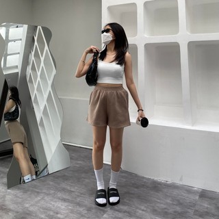 Quần short nỉ chân cua cotton cạp chun BASIC SHORT PANTS