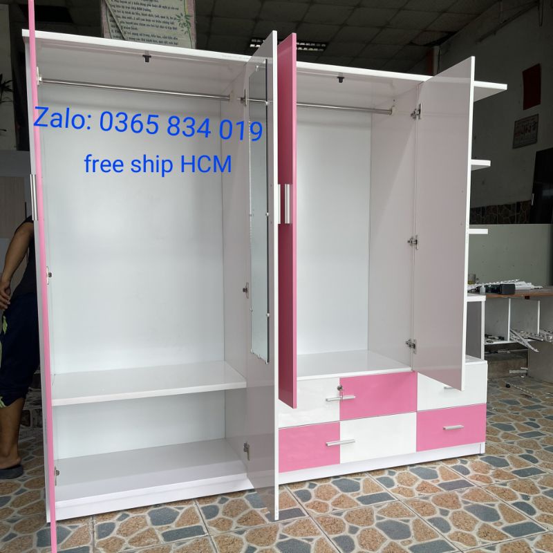 Tủ quần áo nhựa đài loan ngang 2m05 cao 1m8 sâu 48