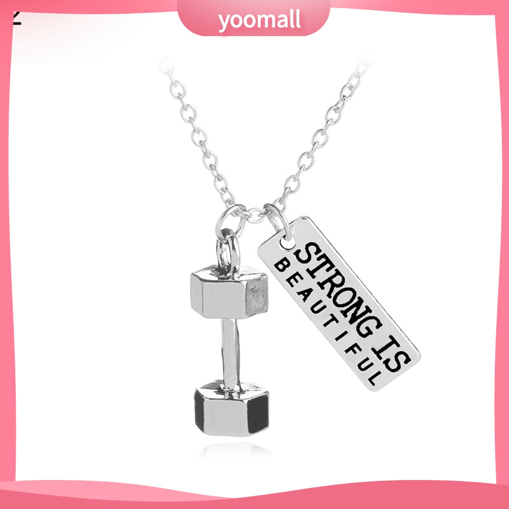 Vòng cổ Mặt Hình Quả Tạ Thời Trang Mùa Thu Cho Cặp Đôi