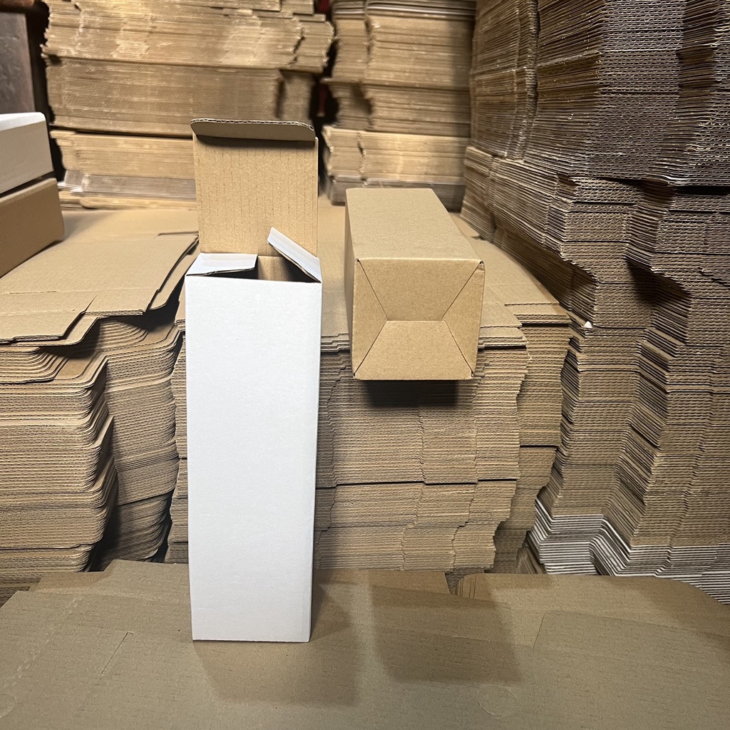 COMBO 50 Hộp carton đáy gài nắp đậy size 6X6X20cm NHIỀU MÀU