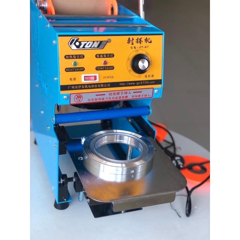 Máy ép miệng ly , máy dập cốc trà sữa ETON D7 chính hãng