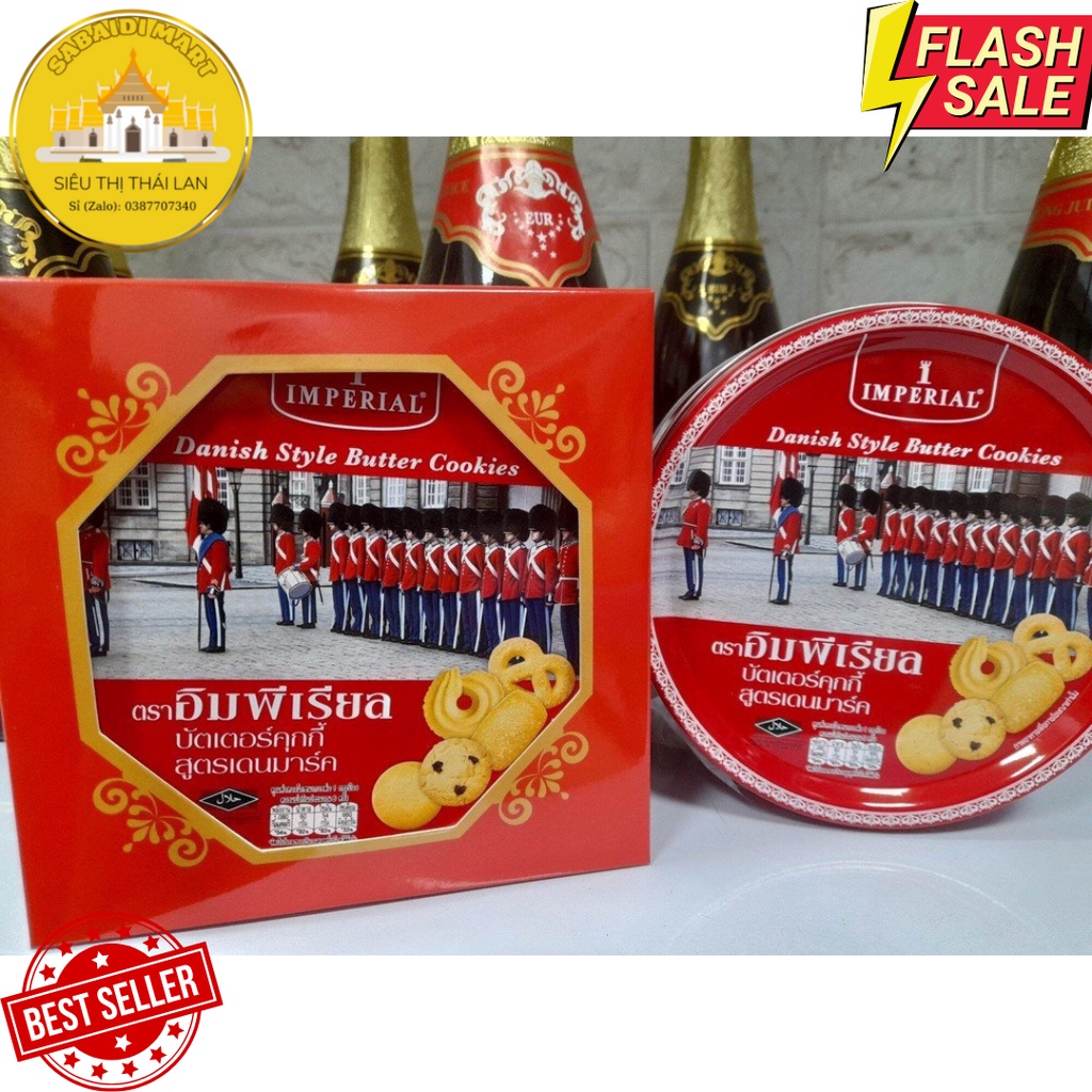 [HOẢ TỐC] Bánh Quy Bơ Imperial Hộp Sắt Thái Lan - 500g