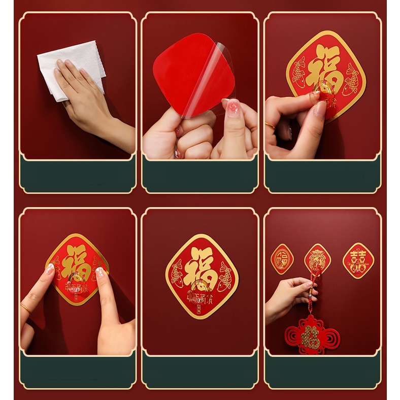 Móc Dán Cửa Sổ Bằng Acrylic Không Để Lại Dấu Trang Trí Năm Mới