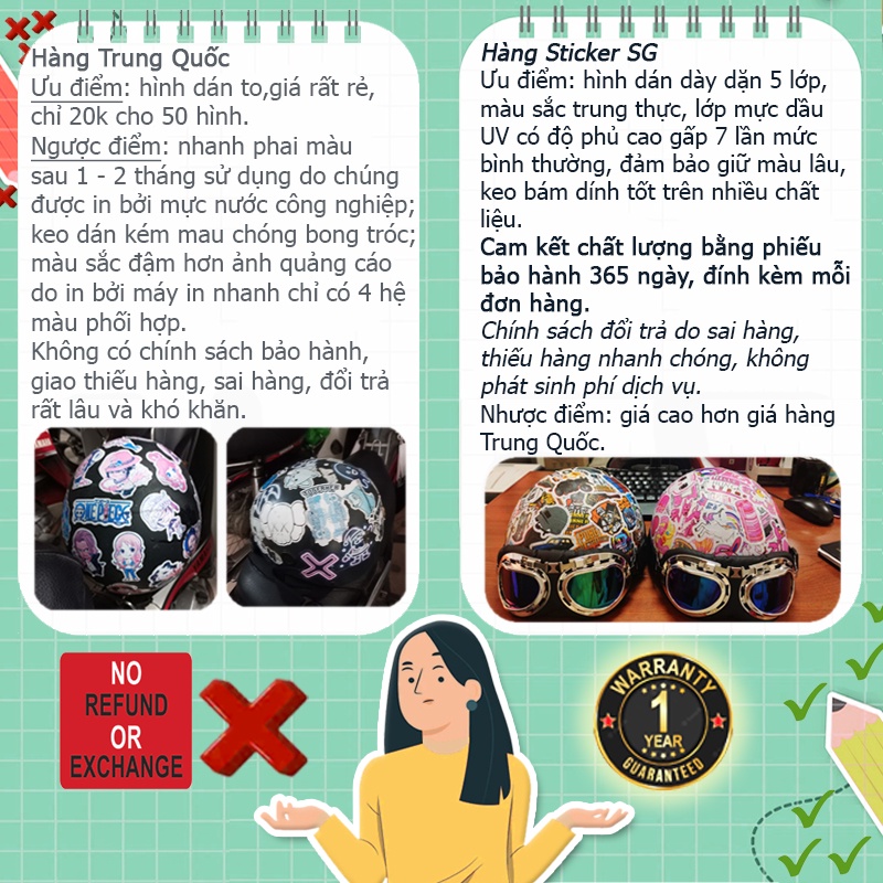 Hình dán sticker VÔ DIỆN chống nước, dán mũ bảo hiểm, dán laptop, dán vali, dán xe, không thấm nước, decal trang trí