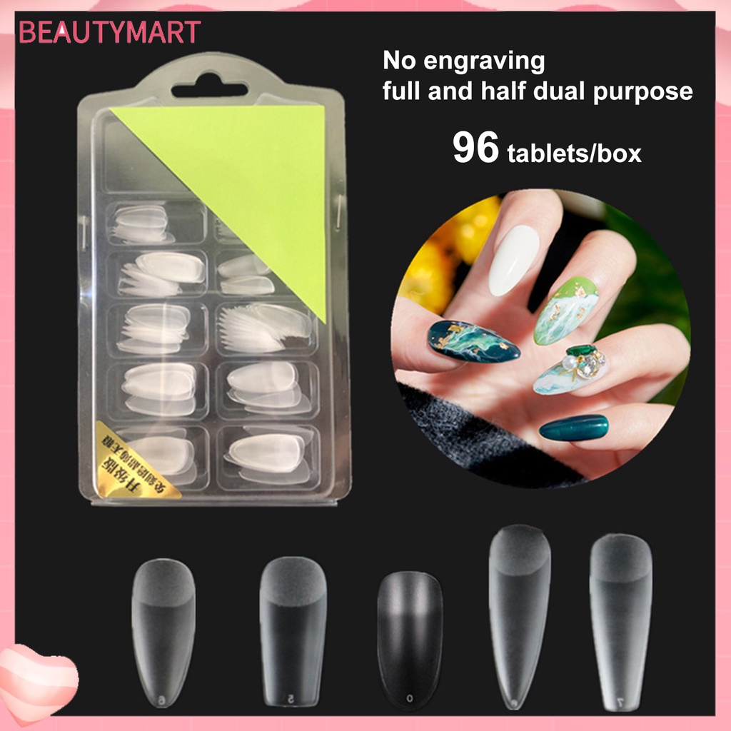 Hộp 96 Phụ Kiện Trang Trí Móng Tay Trong Suốt Siêu Mỏng Tiện Dụng