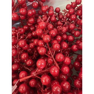 CHERRY XỐP 1 CÀNH 7 QUẢ PHỤ KIỆN TRANG TRÍ OẢN, ĐỒ TRANG TRÍ TẾT, ĐÀO ĐÔNG
