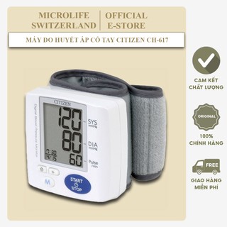 [Hàng Nhật Bản] Máy đo huyết áp điện tử cổ tay Citizen - CH617, Dụng cụ đo huyết áp tự động, chính xác, tin cậy