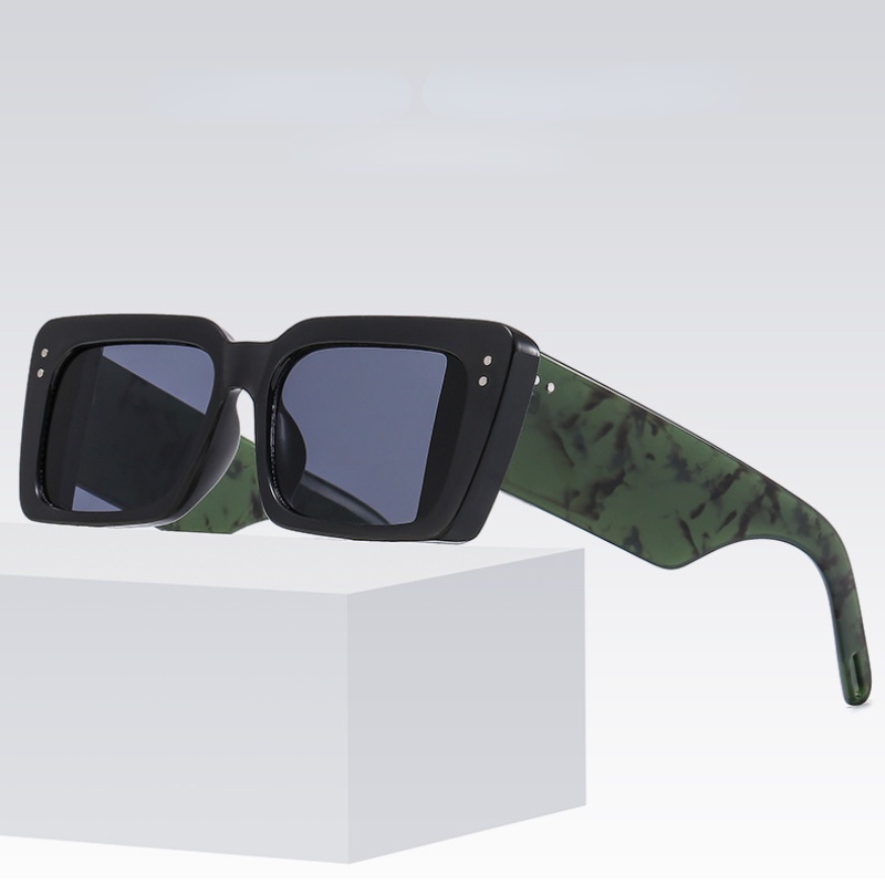 (YUZHU) Kính Mát Gọng Vuông Oversize Màu Kẹo Thời Trang Phương Tây