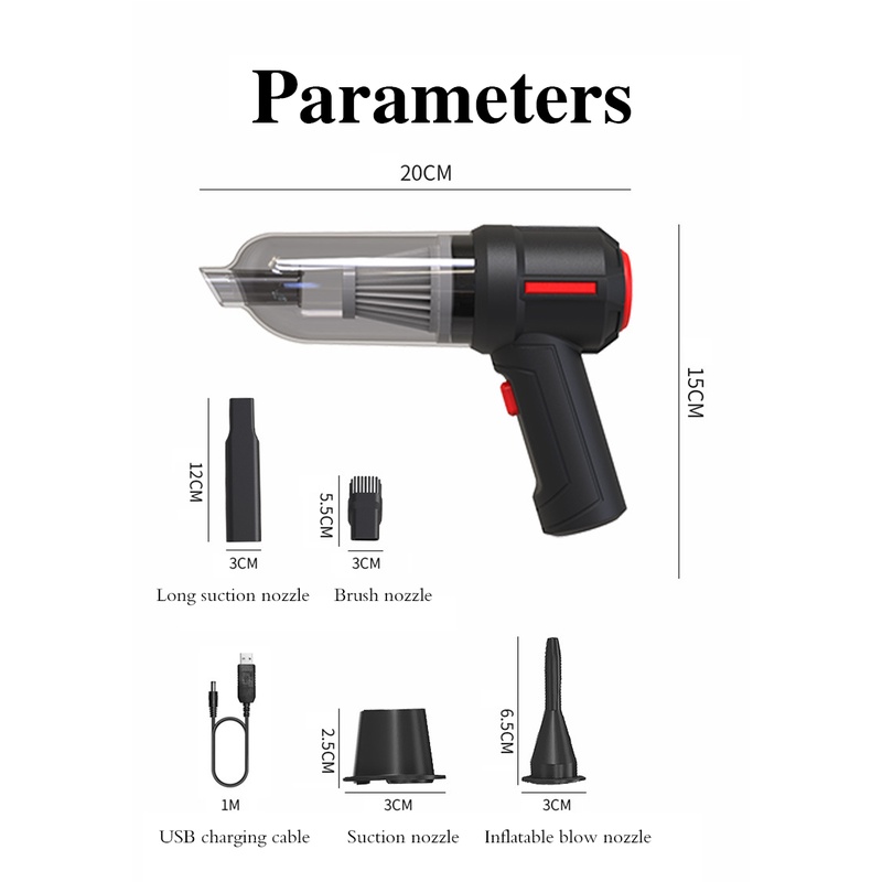 Vediot Máy hút bụi cầm tay Máy Hút Bụi 10000Pa + Bình Khí Nén Vệ Sinh Bàn Phím Máy Tính Xe Hơi