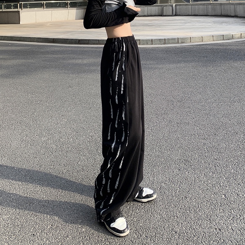 SUXI Quần Dài Lưng Cao Ống Rộng Thời Trang Mùa Thu Cho Nữ