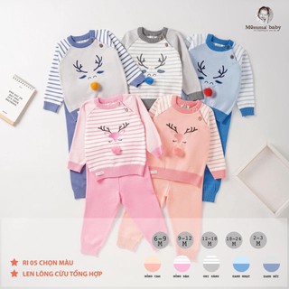 Momma -bộ len lông cừu momma cho bé trai size từ 6m -36m