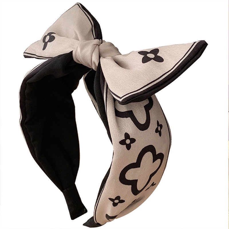 Băng Đô Bản Rộng In Họa Tiết Vintage Thời Trang Hàn Quốc