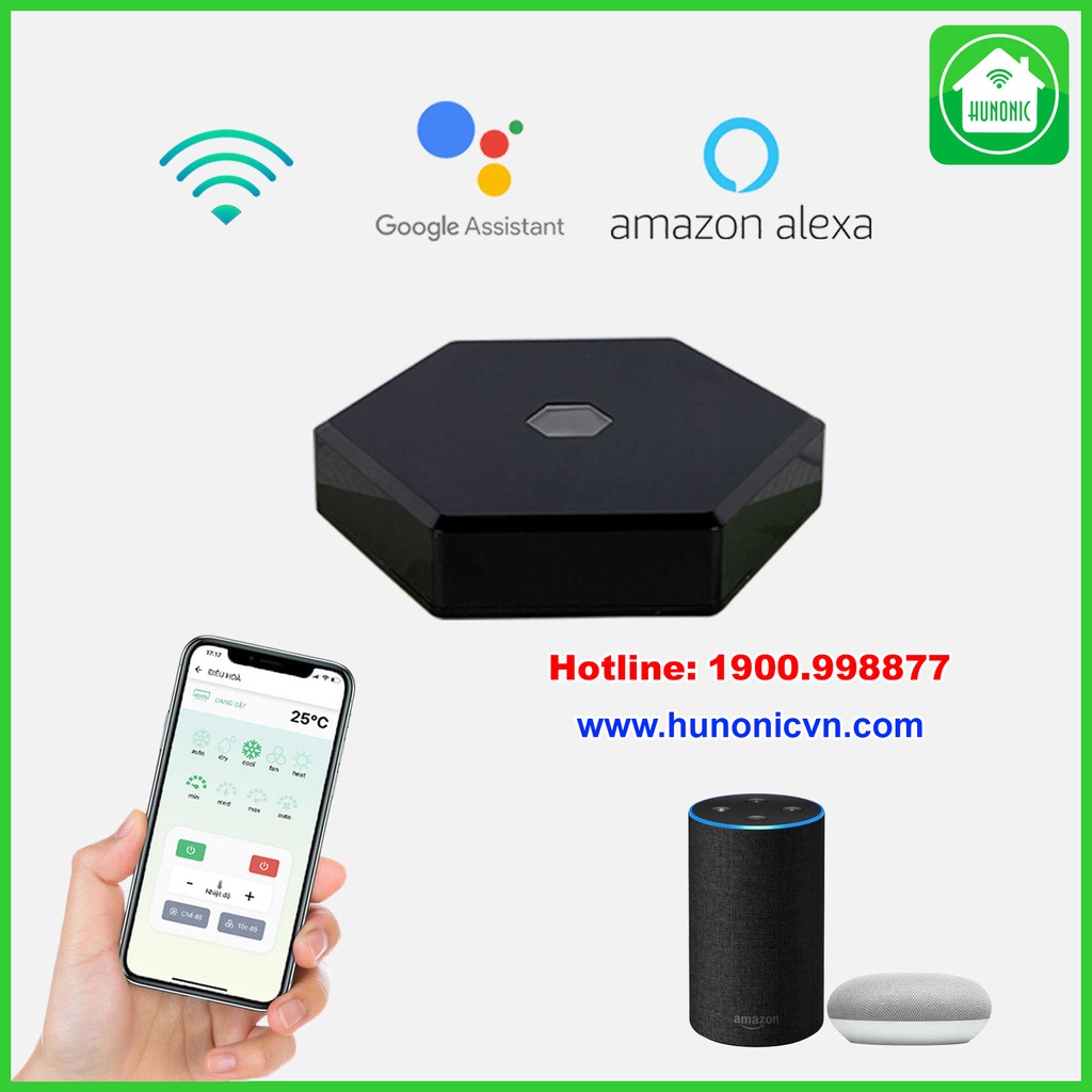 Bộ Điều Khiển Tivi, Điều Hoà Qua Điện Thoại, Hunonic IR Smart