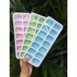 Khay Đá Silicon 14 Ô Có Nắp Đậy