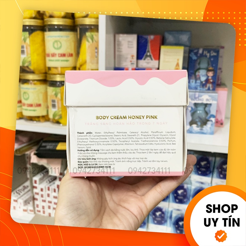 [Chính hãng] Kem Body Honey Pink Sợi Mật Ong Dát Vàng