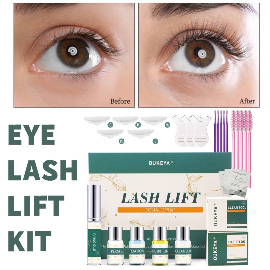 Bộ uốn mi cao cấp trắng lash lift OUKEYA_ Set bộ uốn mi collagen 3d 6d