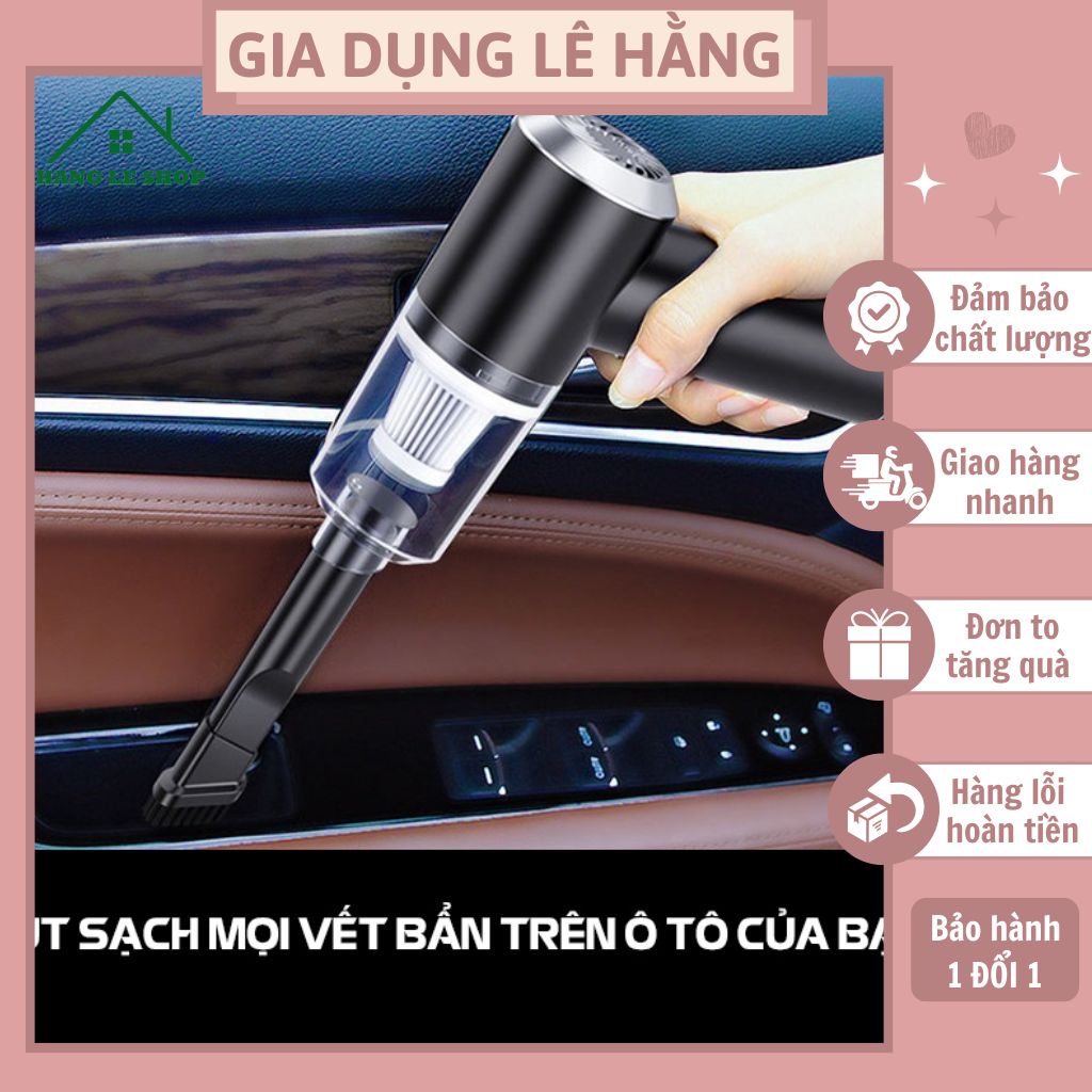 Máy Hút Bụi Mini Cầm Tay Không Dây Sạc USB - Lực Hút Mạnh Dùng Cho Ô Tô, Giường Tủ (Có Bán Lẻ Lõi Lọc)