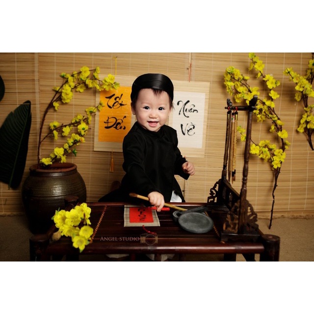 Áo dài ông đồ cho bé