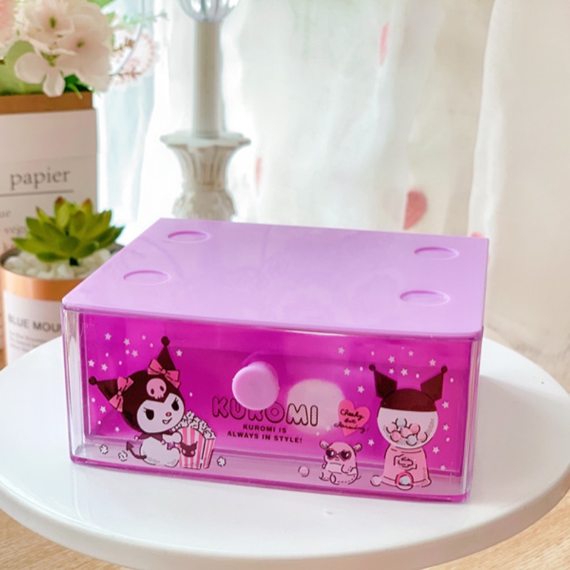 Hộp Đựng Bút Chì / Trang Sức / Son Môi / Đồ Trang Sức Hình Hello Kitty Sanrio Purin Có Ngăn Kéo Để Bàn Làm Quà Tặng Kỳ Nghỉ Cho Bé