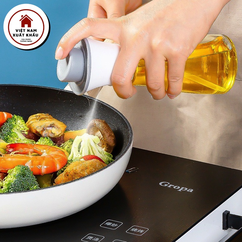 Chai Bình Xịt Dầu Ăn Dấm Phun Sương Bằng Thủy Tinh Cao Cấp OBA Tiện Lợi Vệ Sinh