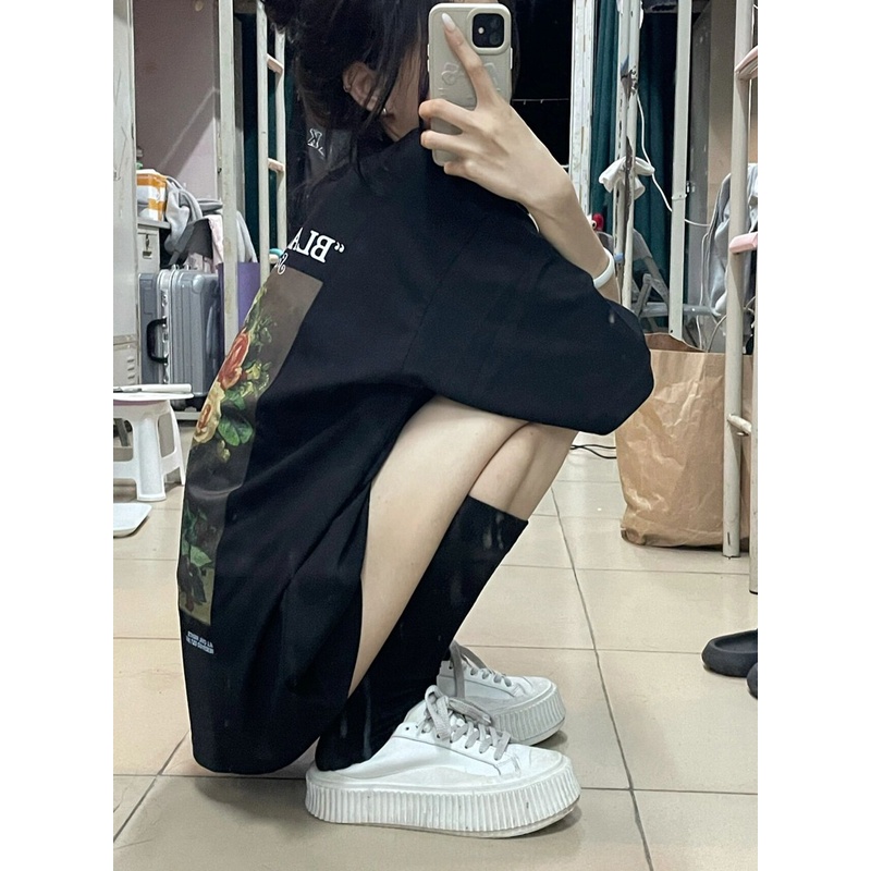 NRVP Áo Thun Unisex Mùa Hè Dáng Suông Tay Cộc Phong Cách Hàn Quốc Cho Nam Nữ