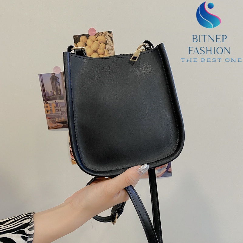 Túi đeo chéo da trơn nữ BITNEP FASHION thiết kế phong cách Hàn Quốc thời trang- DT012