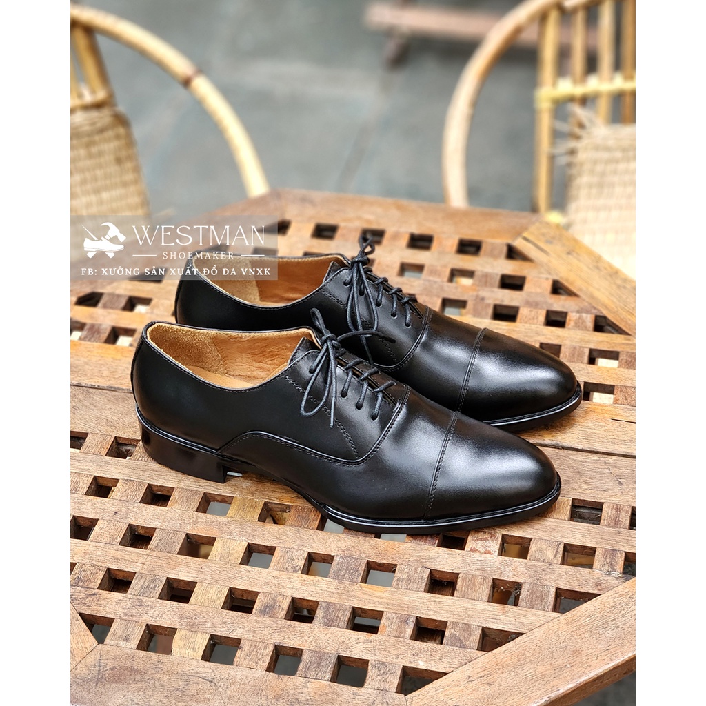 Giày Nam Oxford Captoe Da Thật WESTMAN W0001HM Cao Cấp