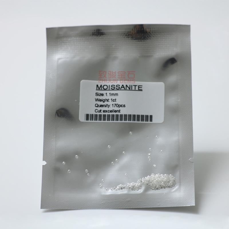 Moissanite Các hạt nhỏ, đá trần 1--3mm D màu có thể đo lường bút khoan, đá nhỏ Mosan khoan nát bán thành phẩm