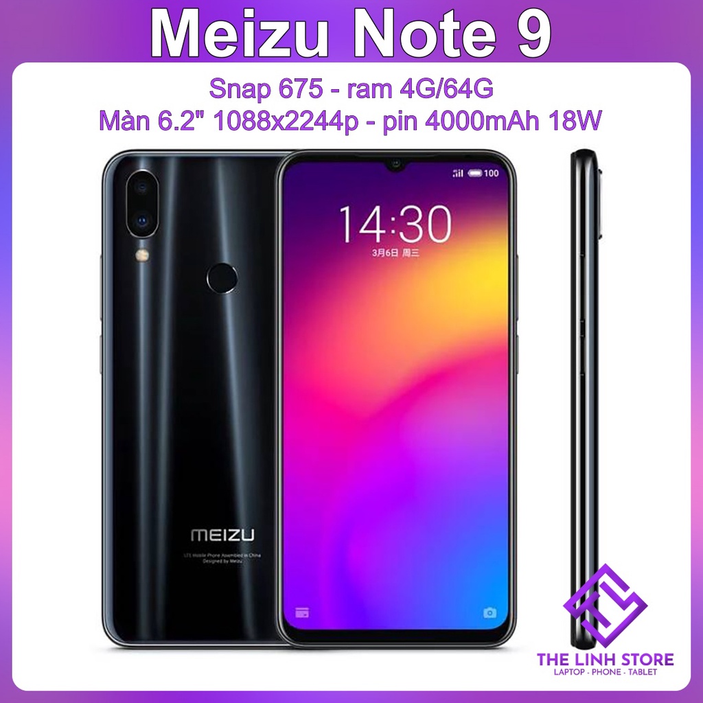 Điện thoại Meizu Note 9 màn 6.2 inch FullHD - Snap 675 ram 6G 64G