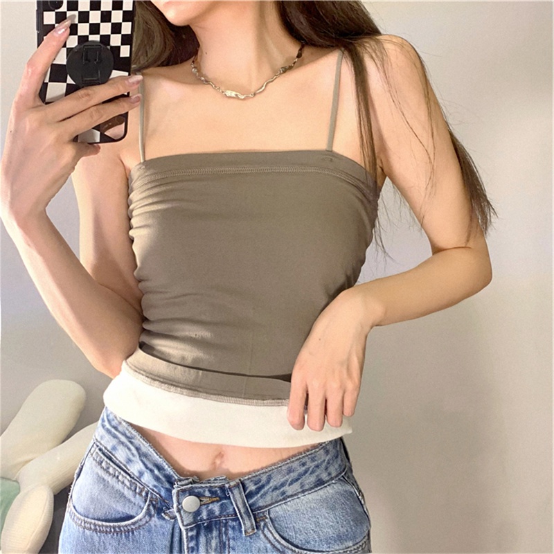 Áo croptop SUXI lót nhung dày dặn màu trơn dáng ôm thời trang mùa thu cho nữ