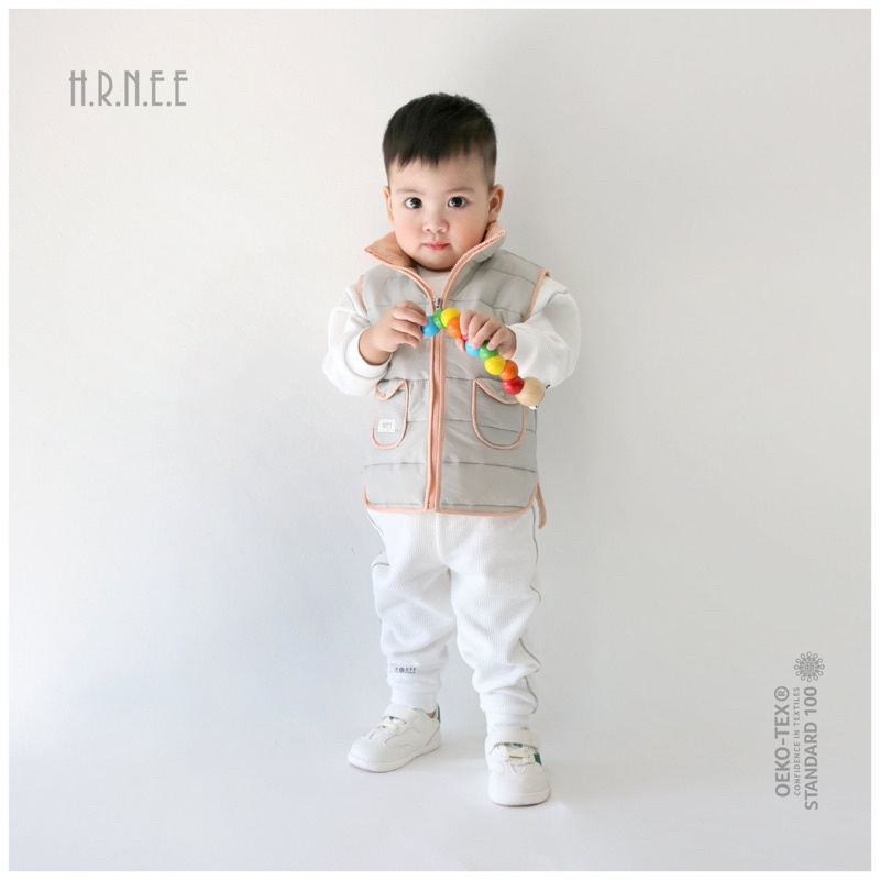 Hrnee - Áo gile phao bông cao cấp thời trang thu đông cho bé