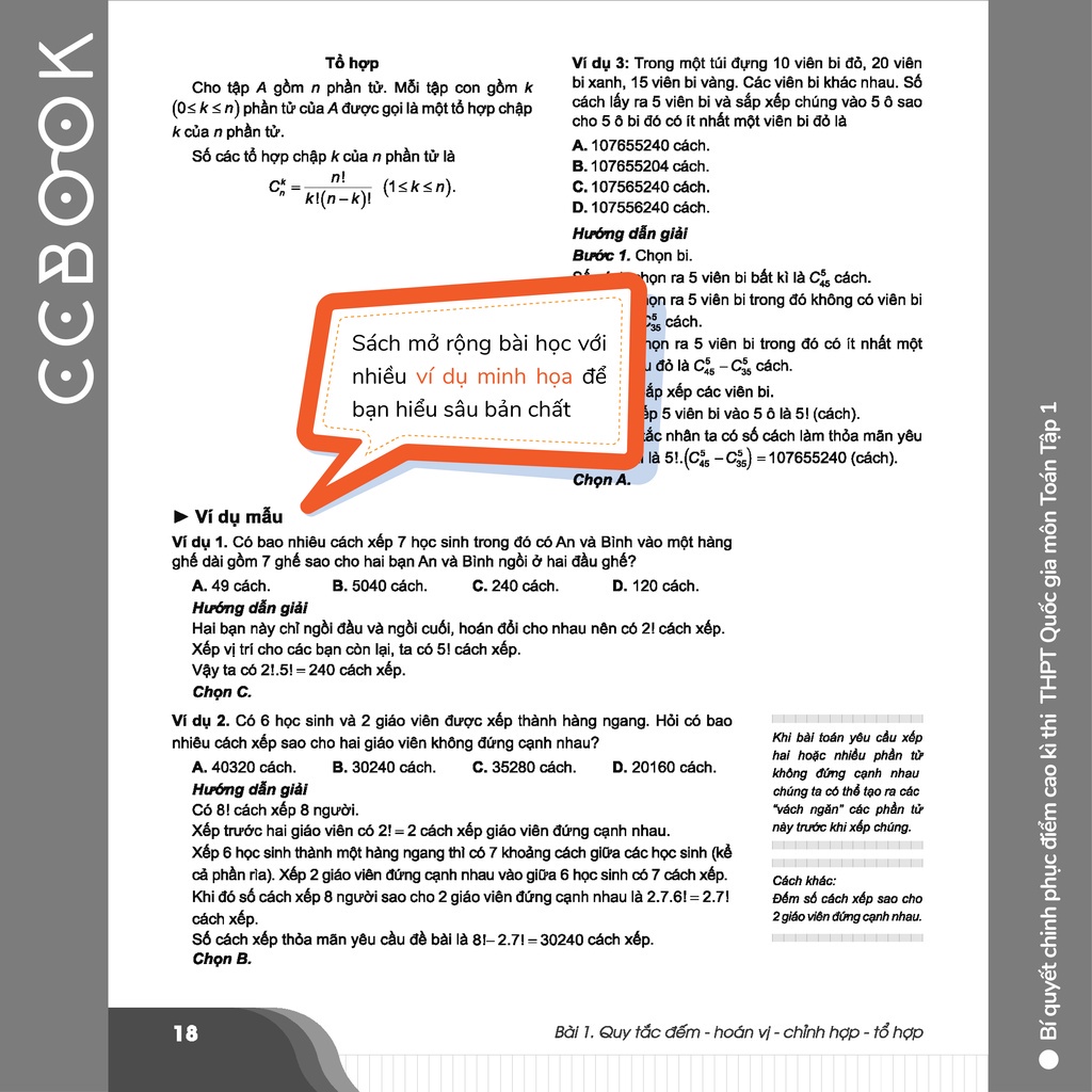 Sách - Combo 2 tập Bí quyết chinh phục điểm cao kì thi THPT Quốc gia môn Toán (Tập 1, tập 2) - Chính hãng CCbook