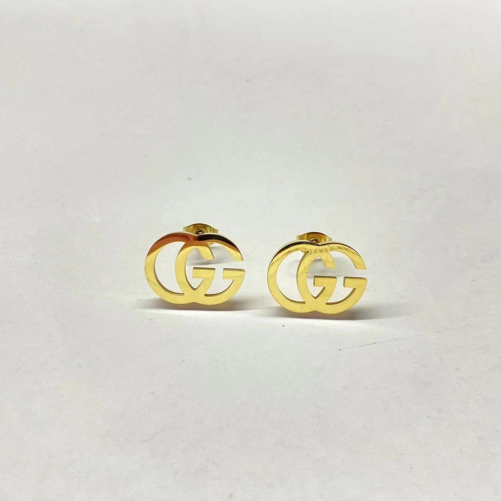 Bông Tai Chữ D Phong Cách retro Nhật Hàn Thời Trang 2022 Mới