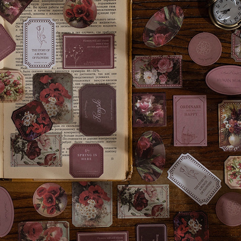 Bộ 40 Miếng Dán Trang Trí Sổ Tay DIY Xinh Xắn