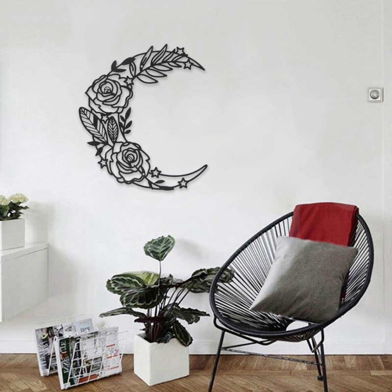 Phụ Kiện Treo Trang Trí Nền Tiệc Hình Mặt Trăng Bằng Kim Loại