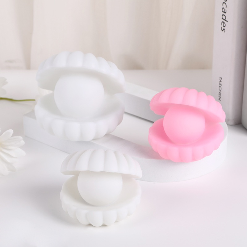 Đèn Để Bàn Trang Trí Hình Vỏ Sò Bằng Vinyl Phát Sáng Trong Đêm