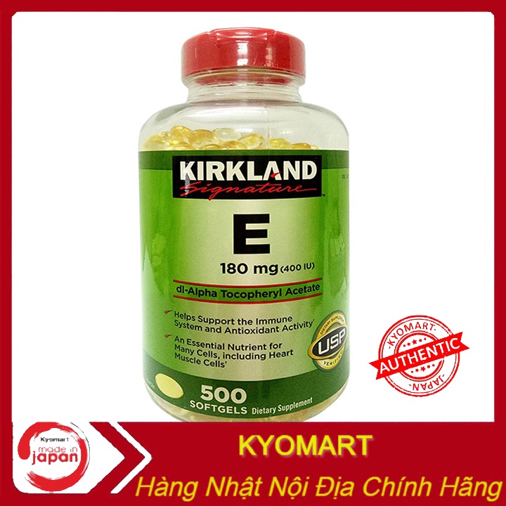 Kirkland Vitamin E 180mg 500 viên của Mỹ hàng chính hãng