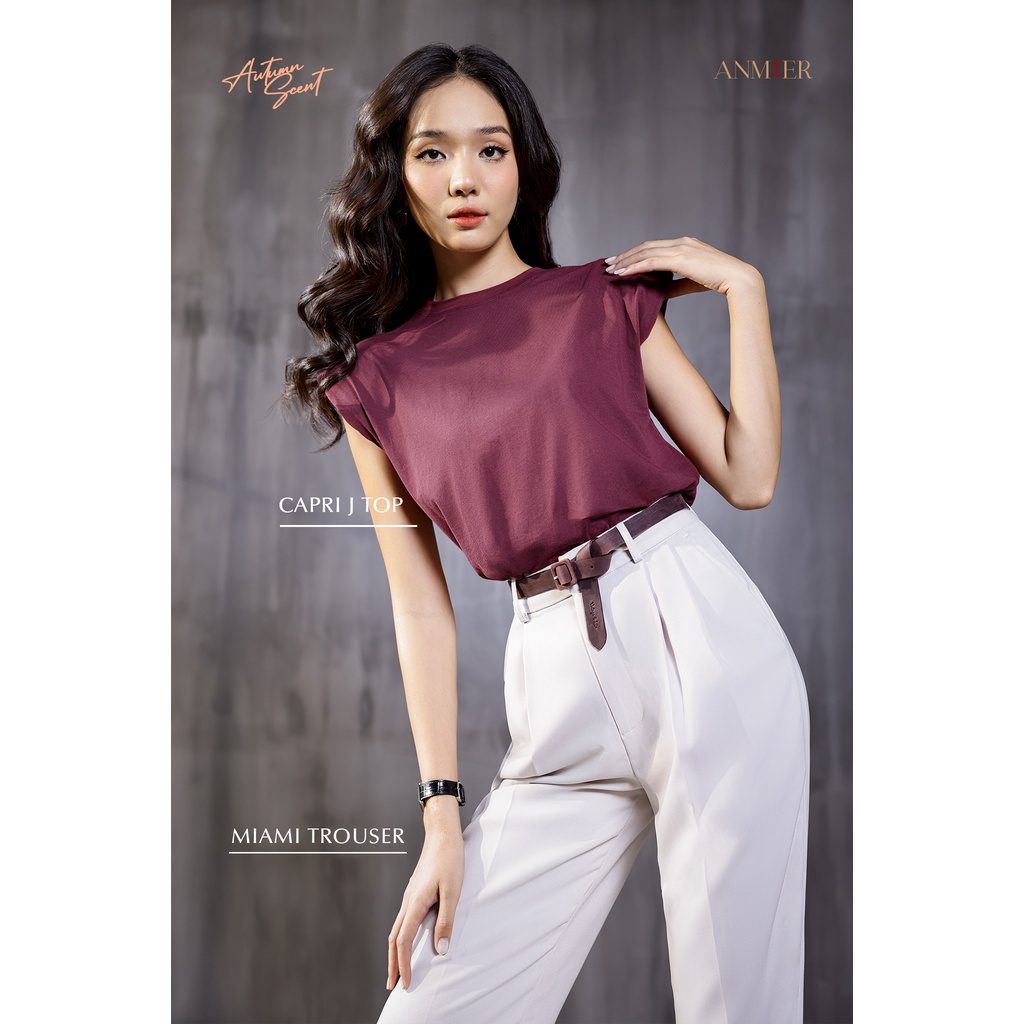 Capri J Top - Áo thun đệm vai không tay - Anmier Thời Trang Công Sở Cao Cấp