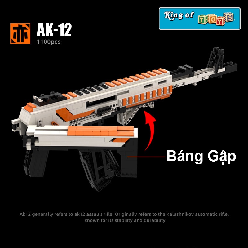 Đồ Chơi Lắp Ráp Mô Hình AK-12 Asiimov CSGO PUBG Với 1100 Mảnh Ghép,Bản Thiết Kế Tiêu Chuẩn Của Kevin183