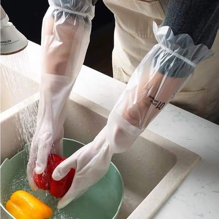 Găng tay rửa bát cao su lót vải nỉ