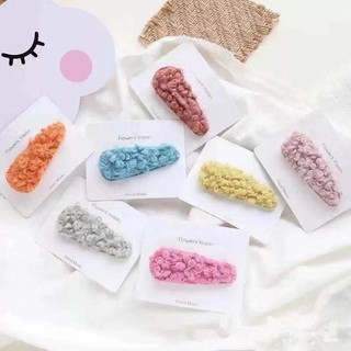 1 Kẹp Tóc Lông Cừu Dễ Thương Cho Nữ