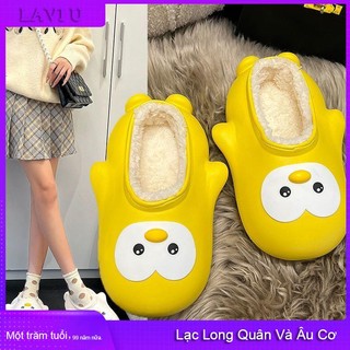 Dép bông đi trong nhà hình chim cánh cụt hoạt hình thời trang mùa đông dành cho gia đình