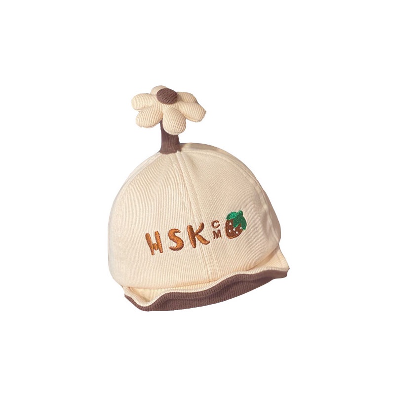 Mũ Lưỡi Trai Thêu Chữ Cho Bé Gắn Hoa